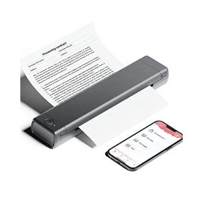 Immagine di Phomemo M08F Stampante Portatile, Termica A4 Bluetooth Supporta Carta A4, da Viaggio Senza Fili, Compatibile Con Android e iOS per Viaggiare