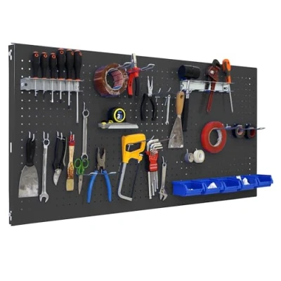 Immagine di Simon Rack Simonwork Pannello strumenti da parete, organizer attrezzi, include 22 ganci e 8 supporti, 1200 x 600 mm, antracite