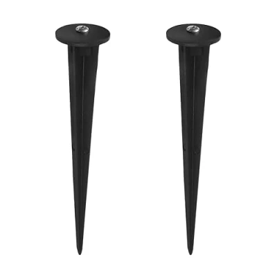 Immagine di LED Universum Set di 2 picchetti Ø 35 x 160 mm, in alluminio pressofuso nero, verniciato a polvere, adatto per presa esterna &quot;ADAM&quot;
