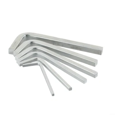 Immagine di Cloudpower Set di 6 chiavi quadrate a forma L, adatte per serrare viti quadrate, argento