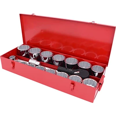 Immagine di KS Tools, Chiave a bussola + esagonale, Set di prese 1&quot;, 22 parti, reversibile