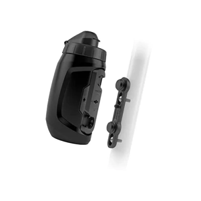 Immagine di FIDLOCK Twist Bottle 450 ml &amp; Bike Base Set Nuovo tappo a prova di perdite, autosigillante Portabottiglie per bici senza viti e bottiglia attaccata Supporto magnetico gabbia Nero