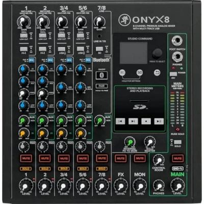 Immagine di MACKIE Onyx8 Mixer Analogico a 8 Canali con USB Multi Traccia