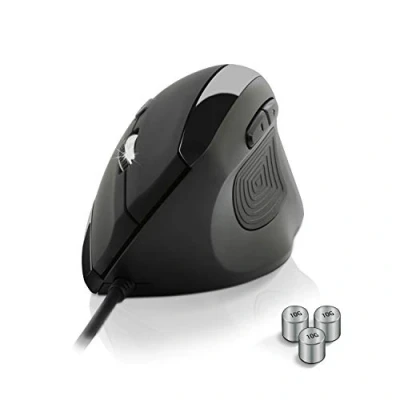 Immagine di NEWWAY mouse Verticale Cablato A3E 3200 DPI Ergonomico Prevenzione contro la sindrome del e l&#039;epicondilite Peso regolabile USB