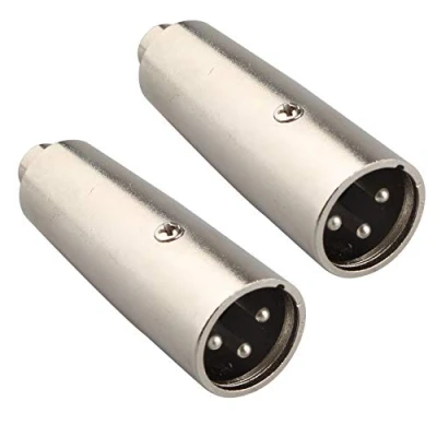 Immagine di Jopto 2 Adattatori Da XLR a per Microfono, Adattatore 3 Pin Maschio Femmina, Placcato in Metallo Phono