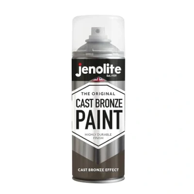 Immagine di JENOLITE vernice spray bronzo fuso, 400 ml, effetto fuso testurizzato, realistica, multi superficie, ideale per progetti fai da te, artigianato, ornamenti e molto altro ancora