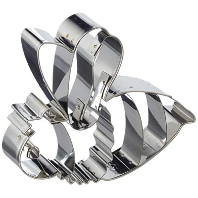 Immagine di Stampini per Biscotti a Forma di Ape, in Acciaio Inox, Argento, Inossidabile, Silver, 7 cm