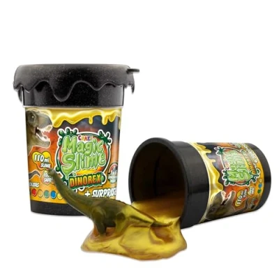 Immagine di CRAZE DINOREX Magic slime 150 ml di dinosauro per bambini, melma con figura inclusa dinorex, giochi Assortiti 17203