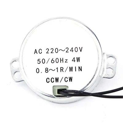 Immagine di Synchronmotor 50/60Hz Frequenz AC 220 240V drehbar Getriebemotor CW/CCW 4W Mikrowelle(0,8 1RPM)