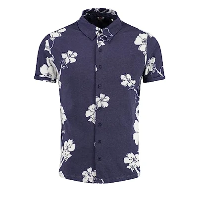 Immagine di KEY LARGO MSH Mauritius Maglia a Maniche Corte Camicie, Navy (1200), S Uomo