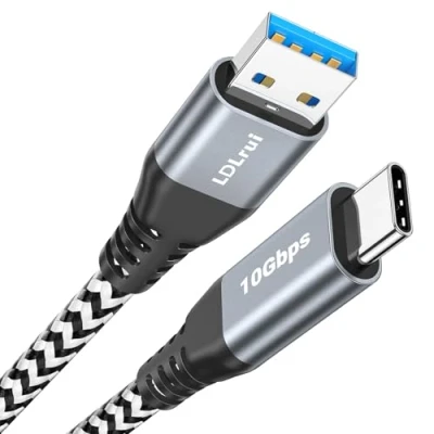 Immagine di LDLrui cavo da USB C A 3.2 Gen 2 Trasferimento dati 10 Gbps, super veloce, di ricarica veloce 3.1A tipo C, controller PS5, caricabatterie e altro ancora 6 piedi
