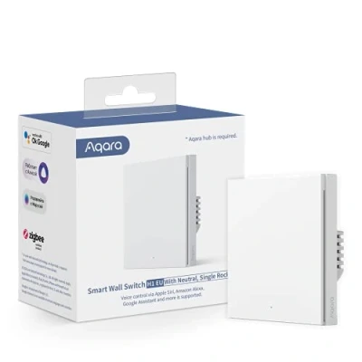 Immagine di Aqara Interruttore a muro senza fili WS EUK03 Bianco Apple HomeKit