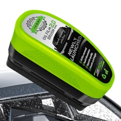 Immagine di Einesin Automotive Spazzola per la Pulizia con Pellicola d&#039;olio, Riutilizzabile, 120 ml, Rivestimento in Vetro Parabrezza, previene Pioggia e Nebbia (Verde, 1PC)