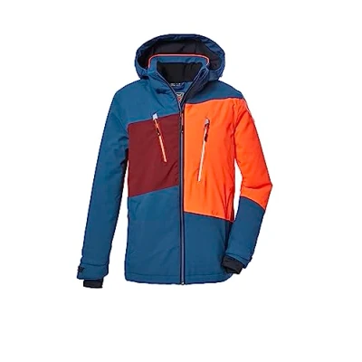 Immagine di killtec Ragazzi Giacca da sci/giacca funzionale con cappuccio staccabile e ghetta antineve, impermeabile KSW 174 BYS SKI JCKT, dark ocean, 176, 39896 000
