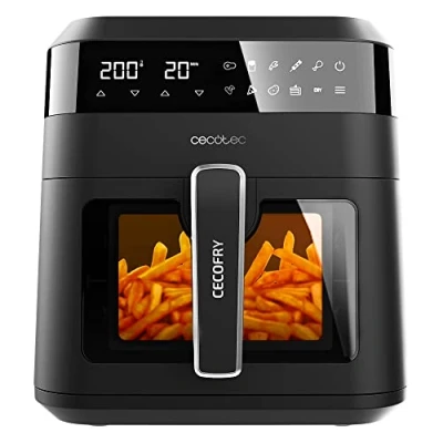 Immagine di Cecotec Friggitrice ad Aria da 6 Litri Cecofry Experience Window 6000. 1300 W, Tecnologia PerfectCook, Temperatura regolabile, Finestra, pannello di controllo tattile, 9 modalità, Timer