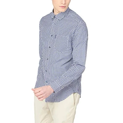 Immagine di Ben Sherman LS Signature Gingham Camicia, Blu (Dark Blue 26), XX Large Uomo