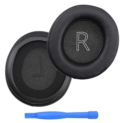 Immagine di Cuscinetti Auricolari di Ricambio per Xbox Wireless, Wired, Stereo 20th Anniversary Special Edition Cuffie MMOBIEL Memory Foam e Protein PU Padiglioni Nero