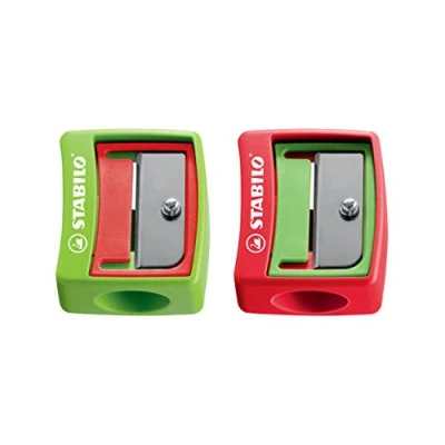 Immagine di STABILO Woody 3 in 1 Temperamatite a 2 vani, colore: verde/rosso, Pezzi