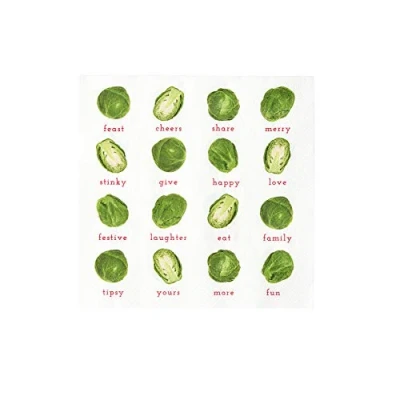 Immagine di Talking Tables Stoviglie per la tavola di decorazioni festa Natale Tovagliolo, BC SPROUT NAPKINV2