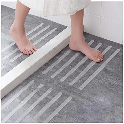 Immagine di ecooe 16 Pezzi Adesivi Antiscivolo Doccia per Bagno da Trasparenti Vasche Docce con Bordo in Acrilico Posizionamento