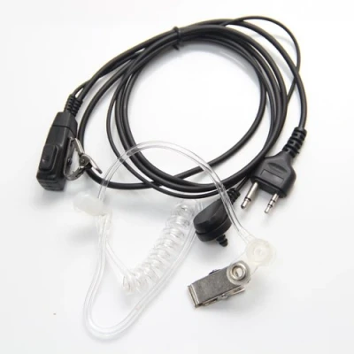 Immagine di 2 Pin Bodyguard Tubo Acustico Cuffia Auricolare Con Microfono PTT Per Midland Alan Radio