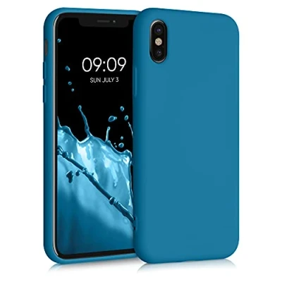Immagine di kwmobile Custodia Compatibile con Apple iPhone X Cover Back Case per Smartphone in Silicone TPU Protezione Gommata blu indaco