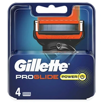 Immagine di Gillette Fusion 5 Proglide Power Lamette da Barba, per Rasoio di Sicurezza, Confezione 4 Ricambi Lame, Rifinisce le Aree più difficili