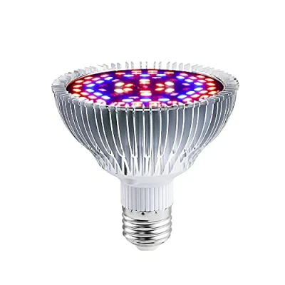 Immagine di Lampada per piante 50W,lampada a Led spettro completo, E27 Grow Light da interni verdure e fiori idroponiche serre organiche, durevole ad alta efficienza