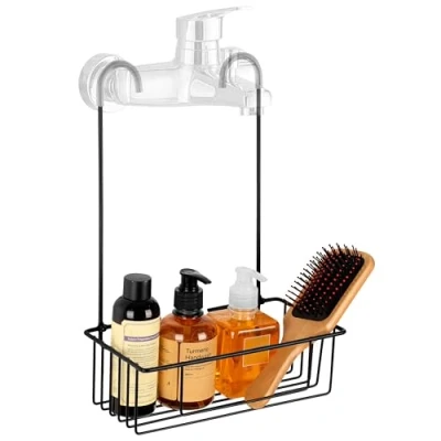 Immagine di BELLE VOUS Porta Sapone per Doccia Mensola Shampoo e Bagnoschiuma da Appendere Senza Foratura Portaoggetti in Acciaio Inox Cestino Oggetti Accessori Bagno