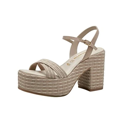 Immagine di Tamaris Sandali con tacco, Donna, Taglia: 39, Beige ivory Tessuto