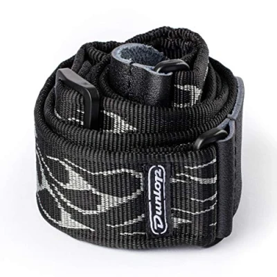 Immagine di Jim Dunlop, tracolla per chitarra, motivo fiamme, colore grigio