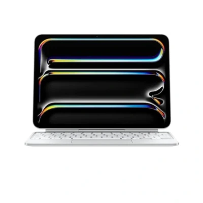 Immagine di Apple Magic Keyboard per iPad Pro 11&quot; (M4), comodissima scrivere, trackpad integrato, tasti funzione, Inglese internazionale Bianco