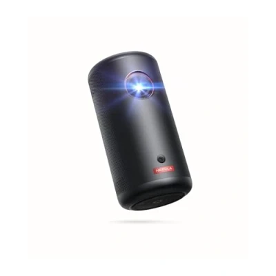 Immagine di NEBULA Capsule 3 Mini proiettore portatile 1080p, Smart 200 ANSI Lumen con Google TV ufficiale, Netflix integrato, immagine da 120 pollici, batteria integrata (rinnovato)