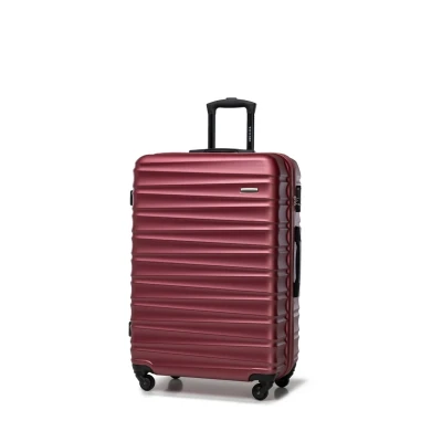 Immagine di WITTCHEN Valigia da viaggio Bagaglio a mano cabina rigida in ABS con 4 ruote girevoli Serratura combinazione Maniglia telescopica GROOVE Line Taglia L Borgogna