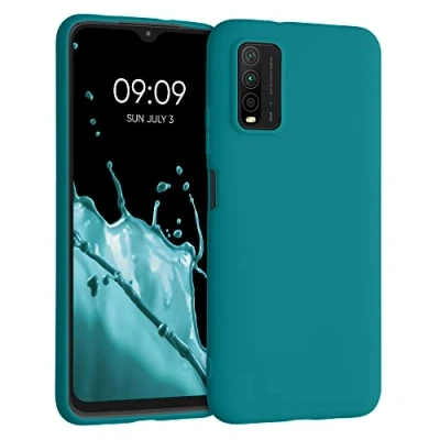 Immagine di kwmobile Custodia Compatibile con Xiaomi Redmi 9T Cover Back Case per Smartphone in Silicone TPU Protezione Gommata petrolio matt