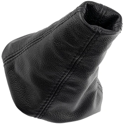 Immagine di Aerzetix C62111 Cuffia per leva del cambio in vera pelle compatibile con Toyota RAV4 XA30 2006 2012 colore: nero cuciture nere manuale