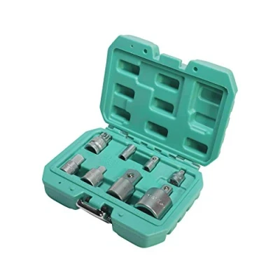 Immagine di adattatore 8 pz. 1/4&quot; 3/8&quot; 1/2&quot; &amp; 3/4&quot; di WIESEMANN 1893 I in acciaio Q 30 Attacco per interno ed esterno valigetta 81482