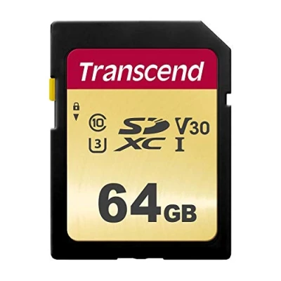 Immagine di Transcend Premium 500S Scheda SDXC 64 GB Class 10, UHS I, 3, v30 Video Speed