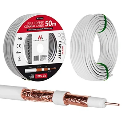 Immagine di MACLEAN MCTV 471 CABLE COAXIAL RG6 50M 1.02CU+4.8FPE+CU/P+32 * 0.12CU+6.8PVC
