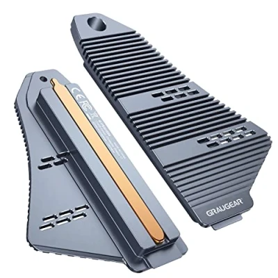 Immagine di GRAUGEAR HeatPipe Dissipatore di calore per M.2 NVMe SSD 22110, 2280, 2260, 2242, 2230, adatto espansione della memoria PlayStation®5, 4 dischetti termici inclusi G PS5HS04
