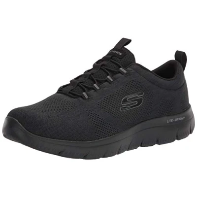 Immagine di Skechers Wide Fit Summits Louvin Sneakers basse, Uomo, Taglia: 45, Black Poliestere