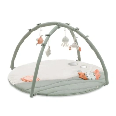 Immagine di hauck Palestrina Neonato Relax N Watch Tappeto per Gattonare con Arco Giochi e Animaletti, Specchio Effetti Increspati Pieghevole Morbido Animali Acquatici