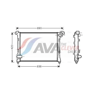 Immagine di PRASCO BW2286 Radiatore motore Alluminio 580 416 24 Alette di raffreddamento montate meccanicamente MINI: Hatchback