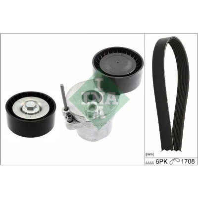 Immagine di INA 529 0362 10 Kit cinghie Poly V Controllare corsa libera generatore ed ev. sostituire MERCEDES BENZ: Classe E Sedan, C T modell