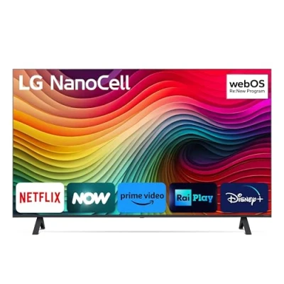 Immagine di LG NanoCell 43&#039;&#039;, Serie 81 2024, 43NANO81T6A, Smart TV 4K, Processore α5 Gen7, 20W, 3 HDMI, Filmmaker Mode, Game Optimizer, Alexa, Wi Fi, webOS 24, Telecomando puntatore, Ashed Blue