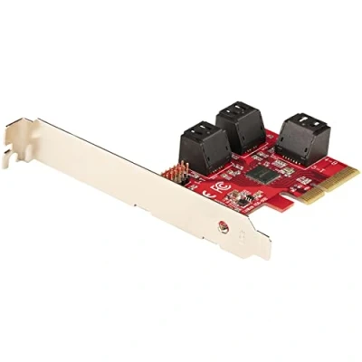 Immagine di StarTech.com Scheda PCI Express 3.0 a SATA, di Espansione PCIE SATA 6 Porte, 6Gbps, Profilo Basso /Connettori Sovrapposti/ ASM1166 no Raid, Adattatore (6P6G CARD)