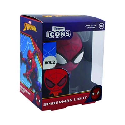 Immagine di Paladone Spiderman Icona Luminosa da Collezione, Ideale per camere Letto dei Bambini, Ufficio e casa Pop Culture Gaming Merchandise, Multicolore