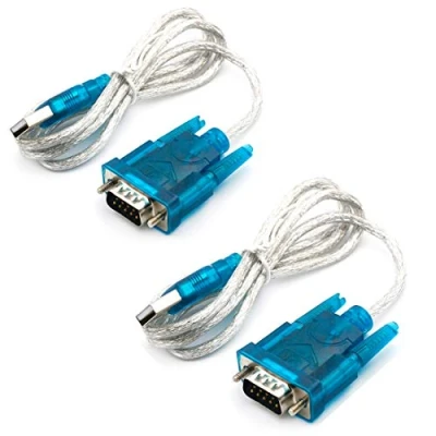Immagine di Hailege 2 pezzi CH340 USB a RS232 seriale 9P DB9 cavo Porta COM Converti
