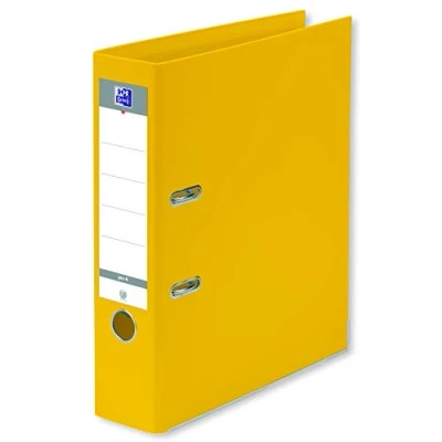 Immagine di OXFORD Smart Pro+ A4XL Raccoglitore a leva, dorso da 80 mm, 2 anelli, copertina in polipropilene, colore: Giallo