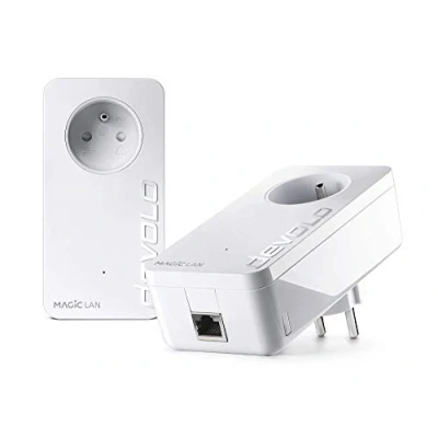 Immagine di Devolo Magic 1 LAN 2 Adattatore CPL ultra puissant fino a 1200 Mbits/S, con presa di corrente integrata, Bianco